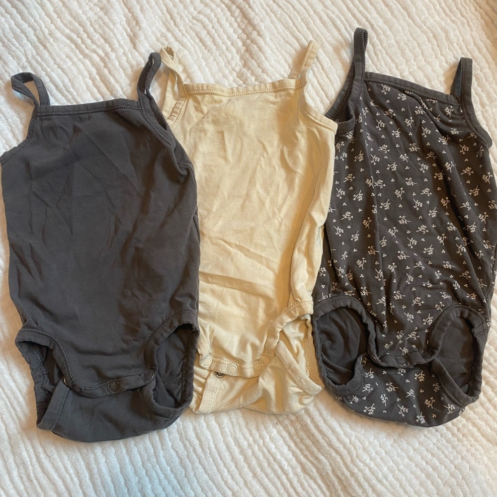 H&M Organic cotton camisole onesies floral and solids set
